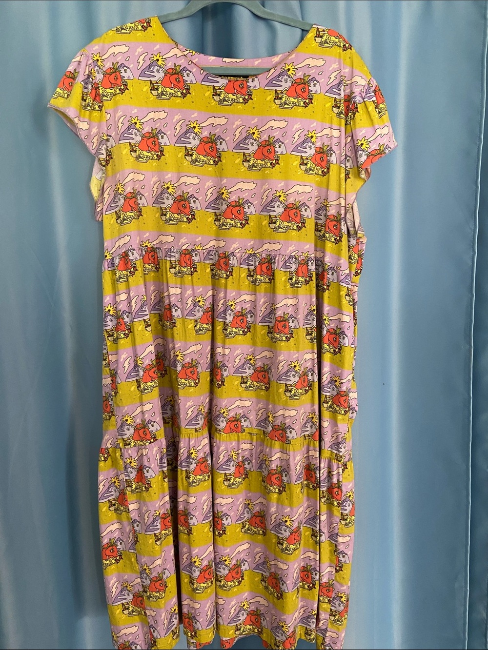 NOOWORKS, Frida dress, Jammin’ strawberry print, 3X